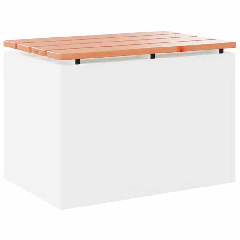 vidaXL Banco de jardín moderno de madera y acero lacado en color blanco An/P/Al: 60 x 40 x 43 cm