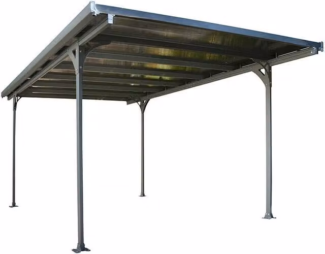 Carport Verona 5000 Palram para turismos en aluminio, An/Pr: 5,04 x 2,99 m, disponible en gris o bronce