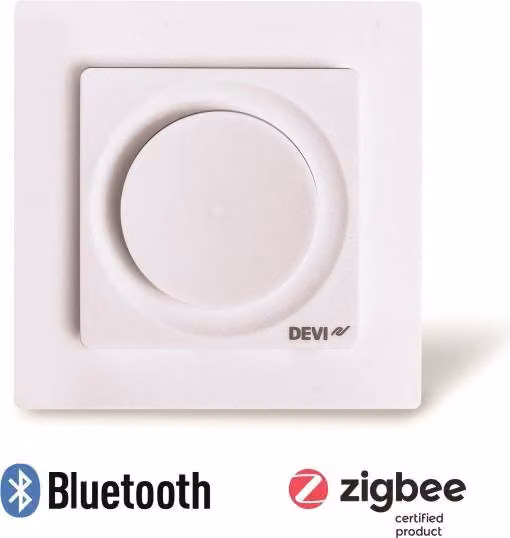 Regulador de temperatura Danfoss Devi Reg Display Connect con Bluetooth y Zigbee en color blanco