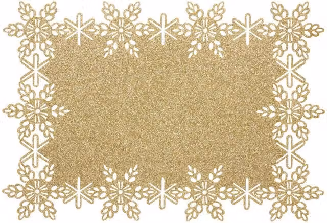 Mantel individual de lentejuelas doradas Atmosphera An/P: 32 x 47 cm
