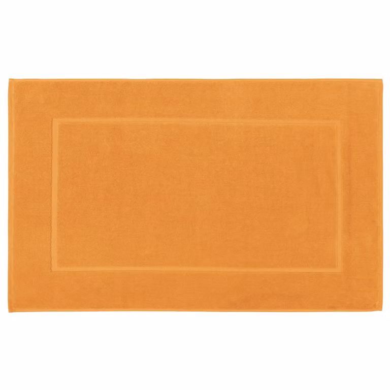 Alfombrilla de baño SENSOFT de algodón color marrón y naranja, diseño liso y moderno, An/P: 100 x 60 cm