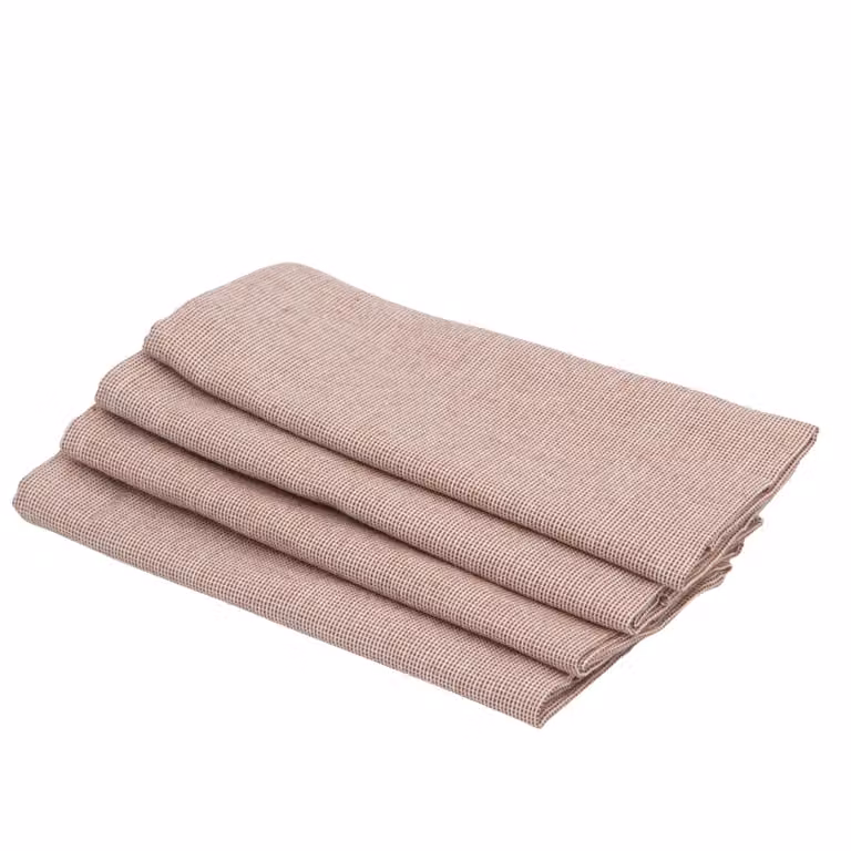 Pack de 4 servilletas de algodón Febronie en color rojo, An/P: 45 x 45 cm