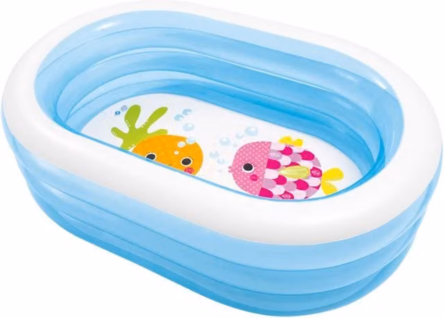 Piscina hinchable infantil ovalada Intex My Sea Friends multicolor, An/P/Al: 163 x 107 x 46 cm