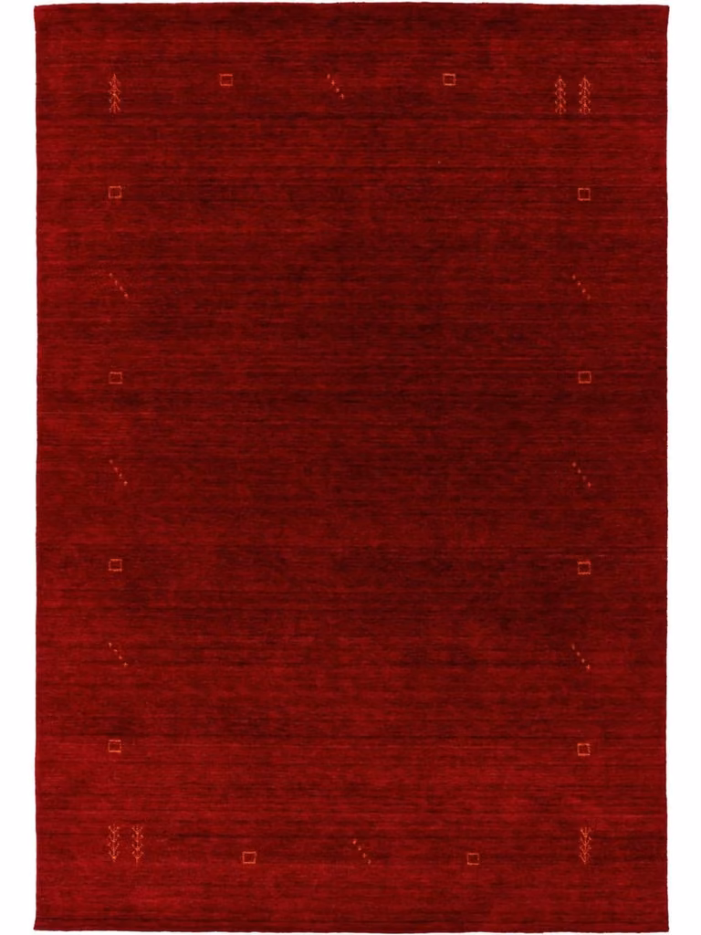 Alfombra de lana Benuta modelo Gabbeh roja rectangular An/P: 120 x 170 cm