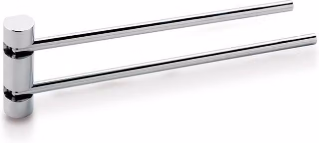 Toallero de barra doble Ámsterdam Beltrán de metal color plata para pared