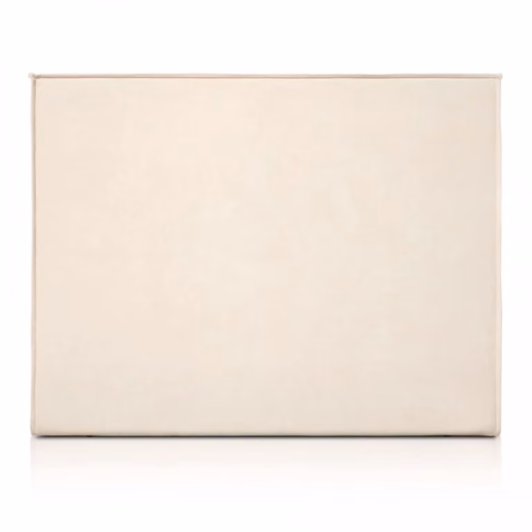 Cabecero tapizado Morfeo de estilo escandinavo en color beige para cama de 105 cm, An/Al: 115 x 120 cm