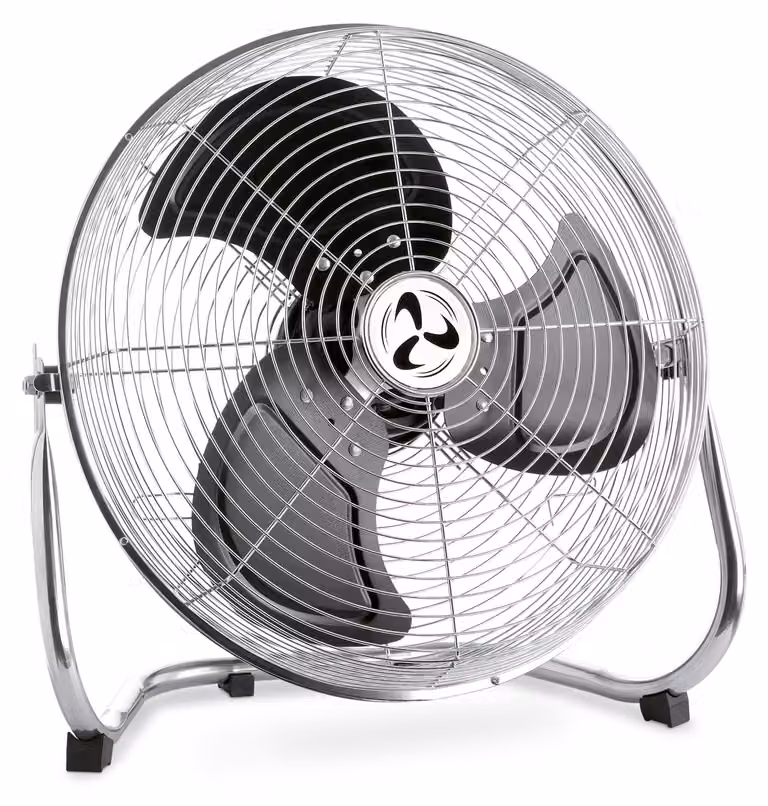 Ventilador de suelo CasaFan Speed 40-G de 110 W en color plata, An/P/Al: 44 x 44 x 47,5 cm