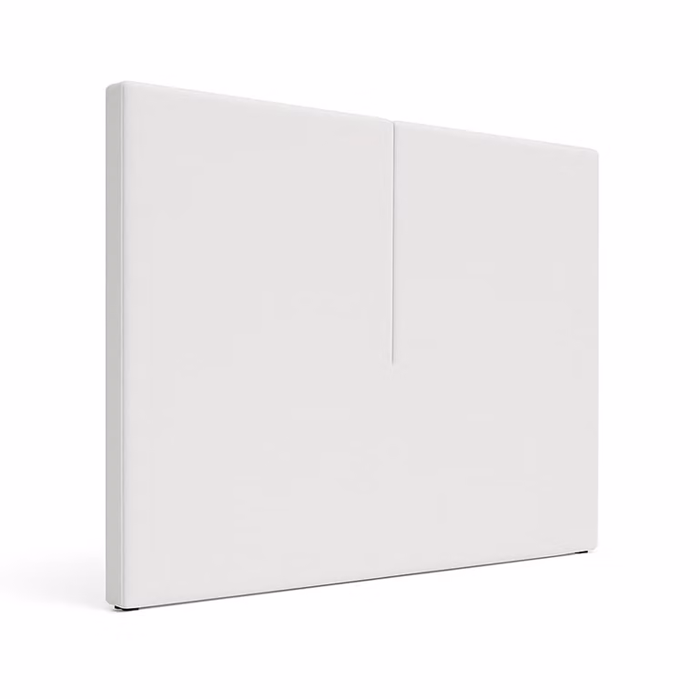 Cabecero tapizado Morfeo de doble panel vertical en tejido boucle blanco para cama de 180x190 cm