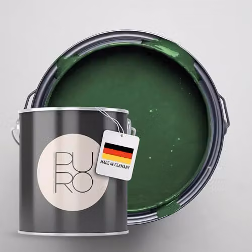 Pintura de dispersión Livingwalls PURO c5005 para interiores, acabado mate, color verde, 5 l