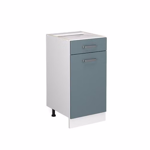 Mueble bajo universal Vicco R-Line en gris azulado con cajón y puertas, An/P/Al: 40 x 46 x 81,6 cm