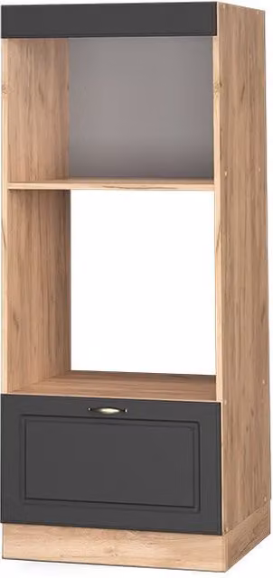 Armario de cocina para microondas Vicco Fame-Line Antracita y Oro An/P/Al: 60 x 58,1 x 153,6 cm