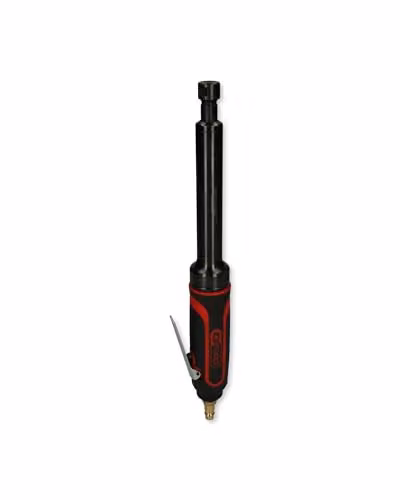 Amoladora recta neumática de eje largo KS Tools en color negro con 23 000 rpm