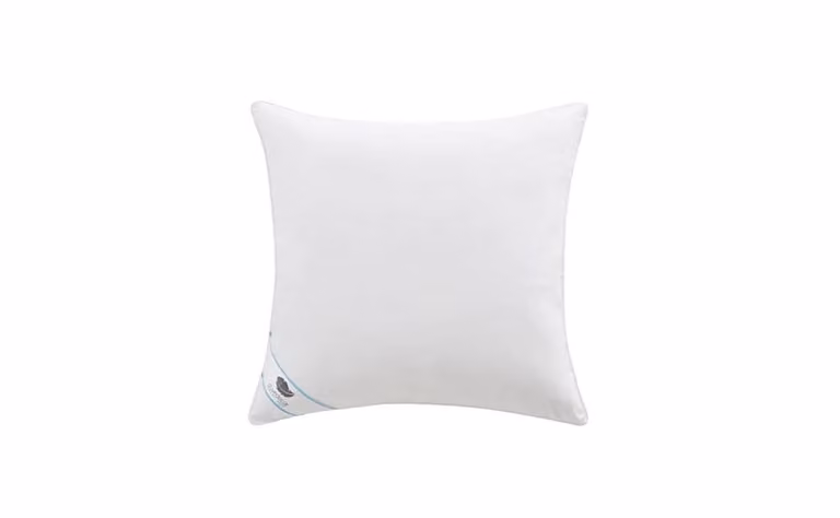 Almohada cuadrada Duvedecor de plumón de ánade europeo en color blanco, 45 x 45 cm