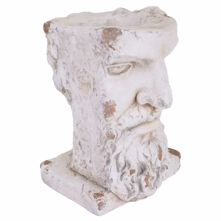 Macetero rostro Wanderlust deco en magnesio color blanco An/P/Al: 35 x 27 x 40 cm