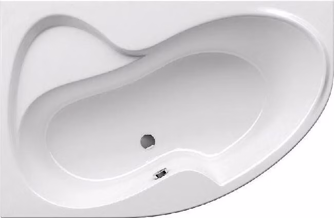 Bañera de esquina RAVAK ROSA II color blanco snowwhite, An/P: 170 x 105 cm, lado izquierdo