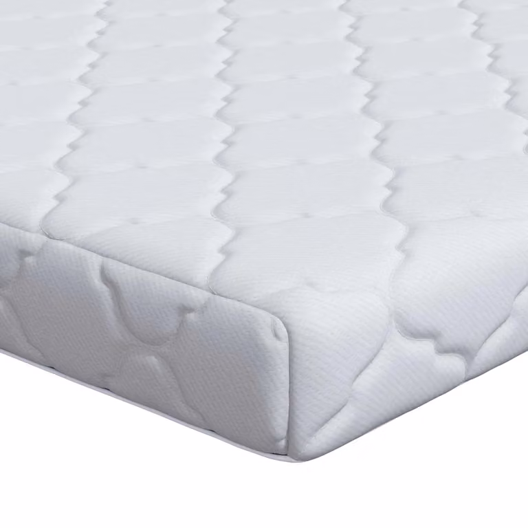 Colchón híbrido vidaXL de espuma y coco con tela Jacquard en color blanco, An/P: 100 x 200 cm