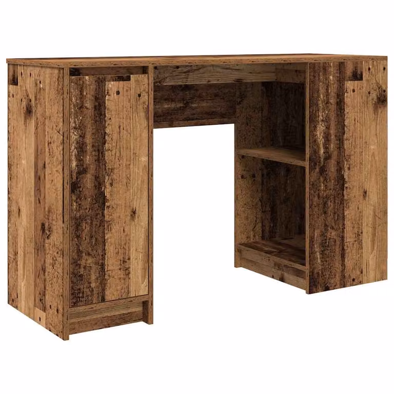 Escritorio de estilo industrial vidaXL en madera de ingeniería color marrón An/P/Al: 120 x 42 x 76 cm
