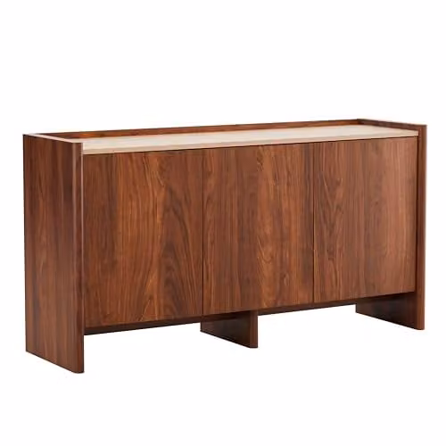 Aparador moderno Oviala de madera en color marrón An: 140 cm, Profundidad: 45 cm, Altura: 75 cm