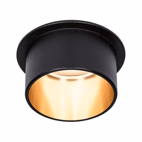 Foco LED empotrable Paulmann Gil en metal negro mate y dorado de 6 W con luz blanca cálida de 2700 K y diámetro de 6,8 cm