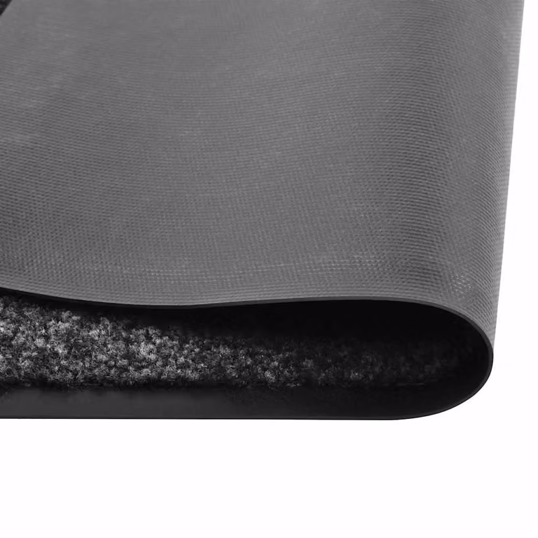 Felpudo lavable vidaXL negro de forma rectangular, antideslizante, An/P: 90 x 120 cm