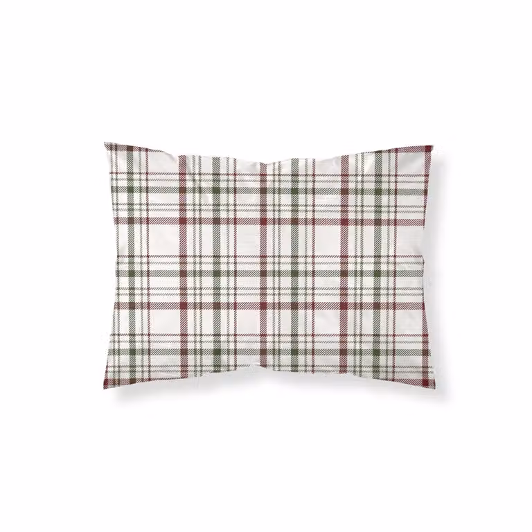 Funda de almohada Muare Home multicolor con diseño de cuadros de Navidad, 45 x 110 cm