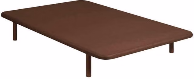 Base tapizada Aznar con malla 3D reforzada y 5 barras transversales, color marrón, An: 105 cm, Al: 190 cm