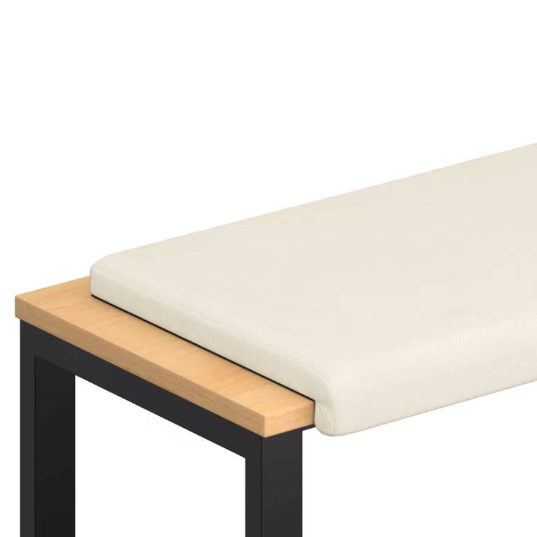 Cojín de banco de pana vidaXL en color beige con base antideslizante y Profundidad: 35 cm