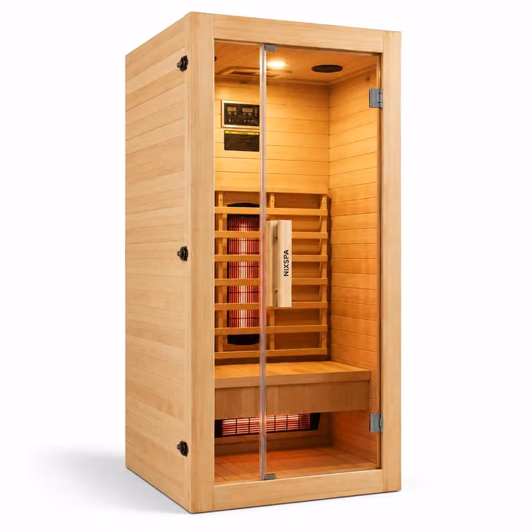 Sauna de infrarrojos Nix Spa para casa individual en madera color marrón