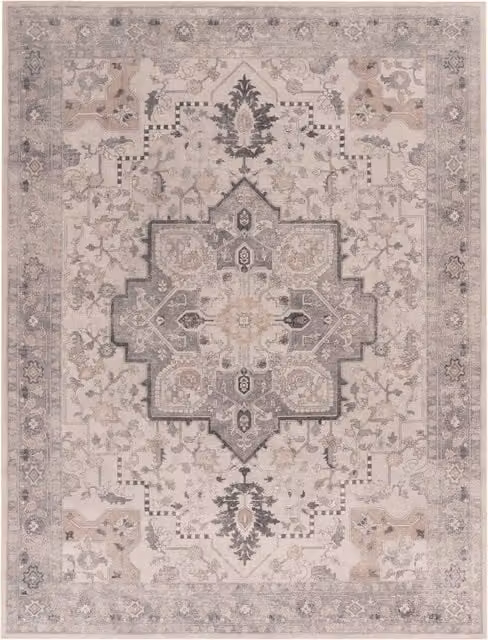 Alfombra lavable Sami beige de estilo oriental y moderno, An/P: 240 x 340 cm