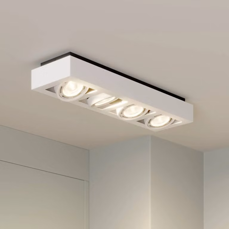 Lámpara de techo Arcchio de aluminio blanca, regulable y de estilo moderno para salón o comedor