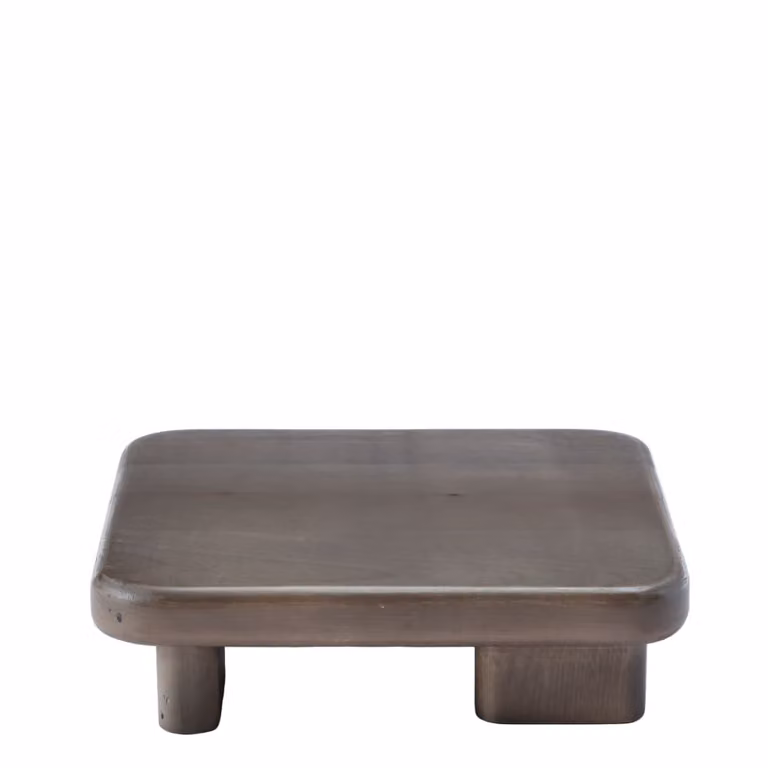 Bandeja decorativa cuadrada Sia Deco de madera marrón An: 24 cm, P: 24 cm, Al: 6,5 cm