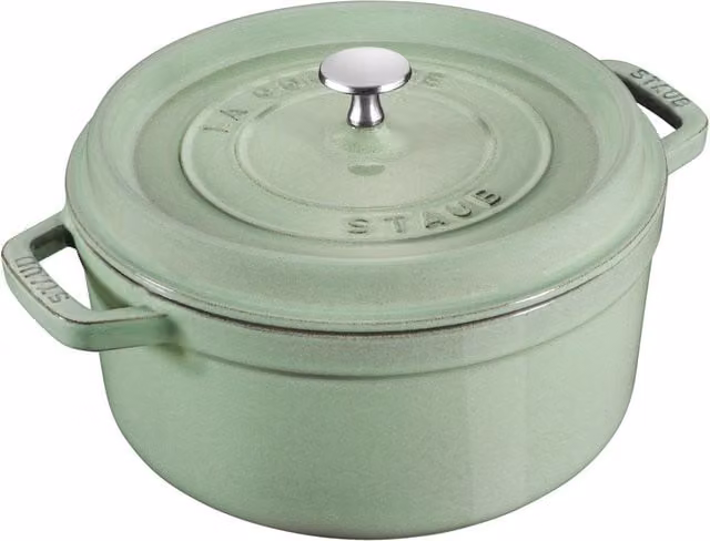 Cazuela Staub La Cocotte de hierro fundido esmaltado, color verde, Diámetro: 20 cm