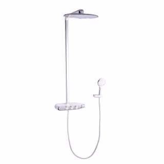 Sistema de ducha Grohe RAINSHOWER SmartControl con termostato, monomando y cabezal de 220 mm en acabado cromado