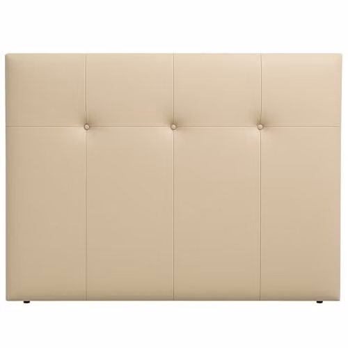 Cabecero tapizado DESCANSIN en polipiel color beige para cama de 180 cm