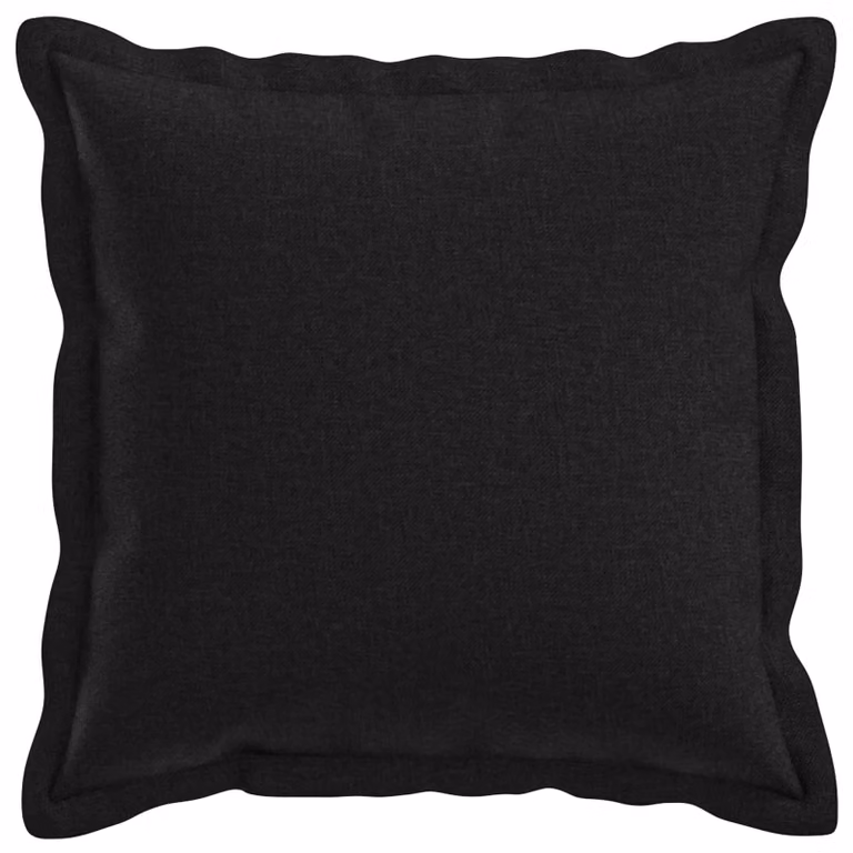 Set de 6 fundas de almohada vidaXL HOUTEN en color negro, lino sintético, An/P: 50 x 50 cm