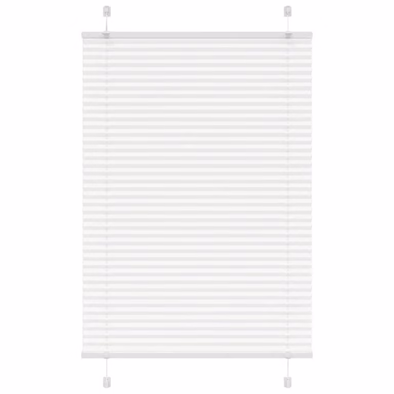 Estor plisado semi transparente vidaXL de poliéster color blanco Ancho: 84,4 cm, Altura: 150 cm