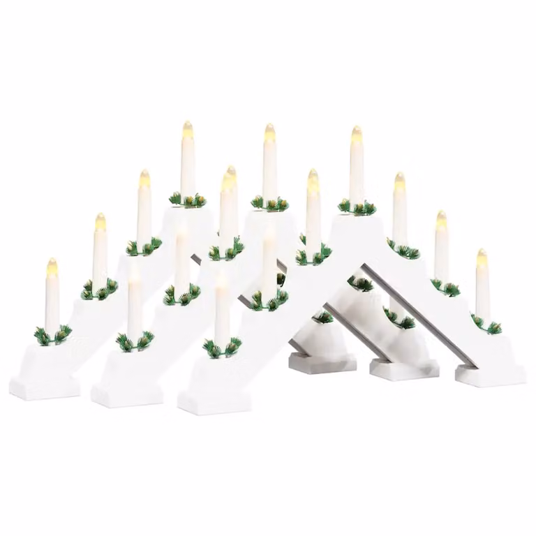 Set de 3 velas decorativas de mesa vidaXL estilo clásico en color blanco con alimentación por batería