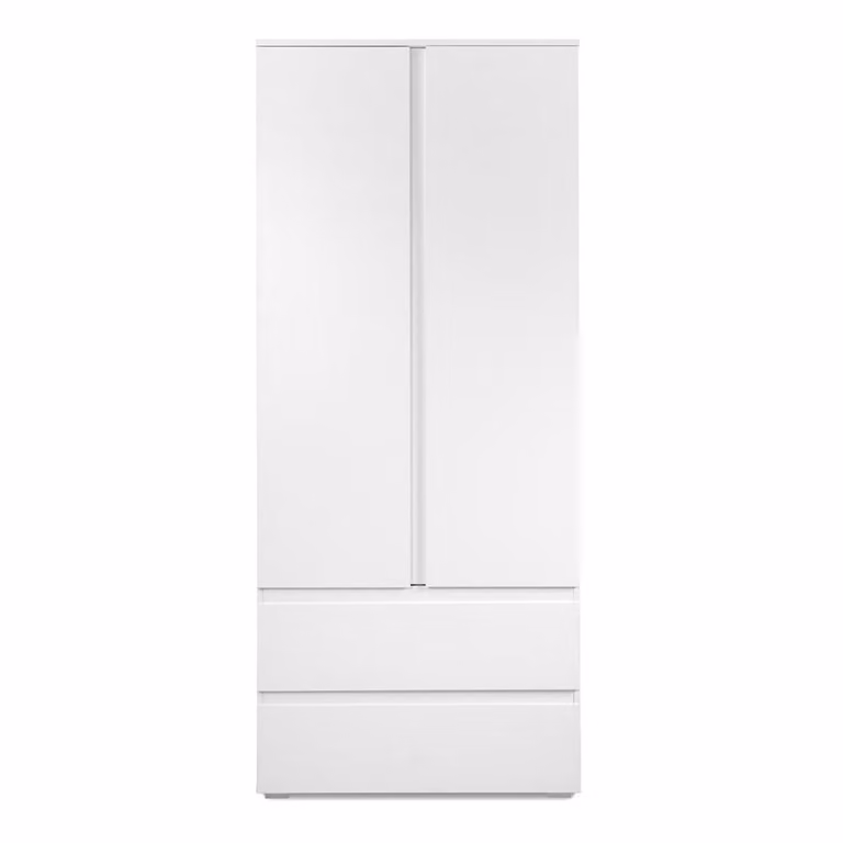 Armario Calicosy de 2 puertas y 2 cajones para niños en color blanco An/P/Al: 80 x 55 x 191 cm