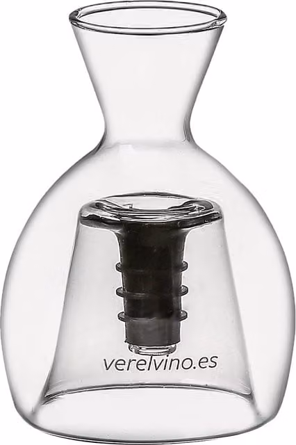 Decantador y aerador de vino transparente de cristal El sacacorchos perfecto
