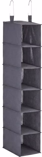 Organizador de estantes para armario Relaxdays, color gris, An/P/Al: 15 x 30 x 99 cm
