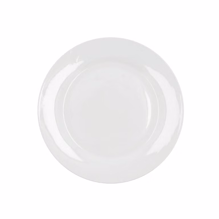 Juego de 6 platos llanos de porcelana Lis Bidasoa en color blanco, Diámetro: 26,25 cm
