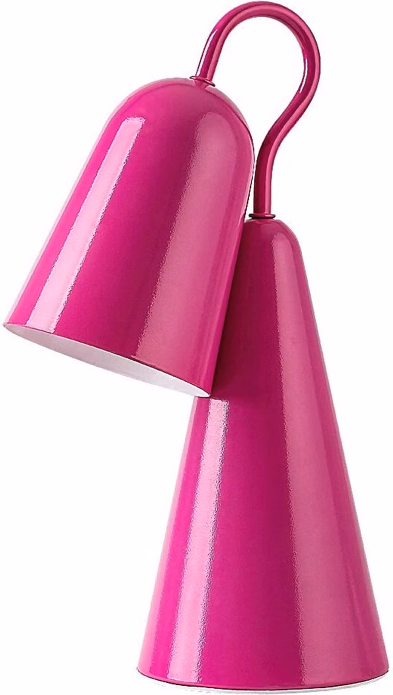 Lámpara de mesa Rabalux Rabal en metal color magenta con casquillo E14 y bombilla incluida