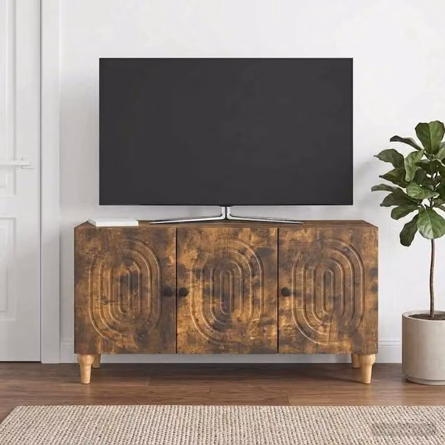 Mueble de TV moderno Maison Exclusive en madera de roble ahumado, An/P/Al: 99 x 34,5 x 50 cm