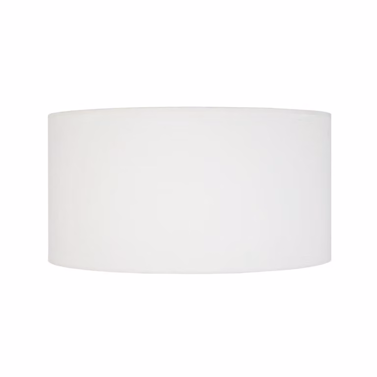 Pantalla de lámpara cilíndrica TOSEL en tela color marfil, Diámetro: 40 cm, Altura: 22 cm