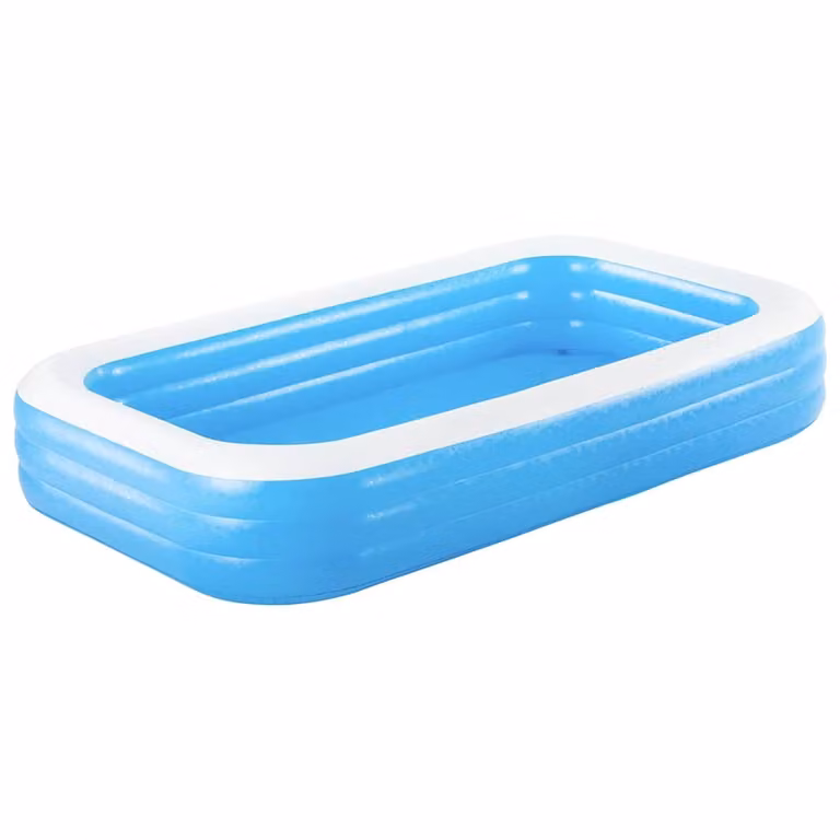 Piscina inflable Bestway rectangular de color azul para niños An/P/Al: 305 x 183 x 56 cm