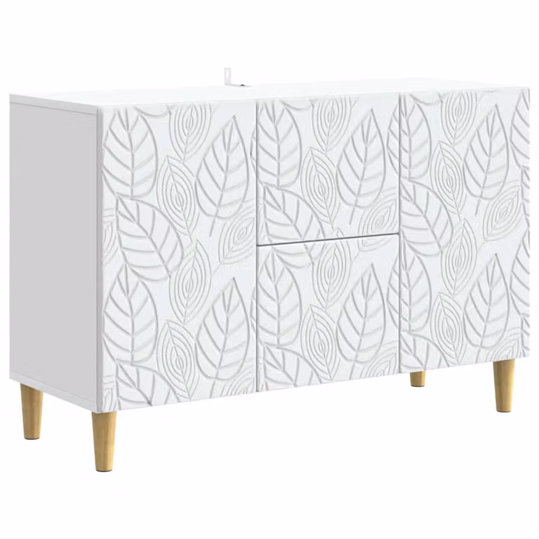 Aparador moderno vidaXL en color blanco de madera de ingeniería An/P/Al: 89 x 34,5 x 60 cm