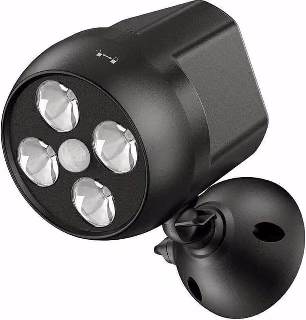 Proyector LED ODIPIE de seguridad exterior con sensor de movimiento y protección IPX5, luz inalámbrica ajustable en color negro para jardín, patio o escaleras
