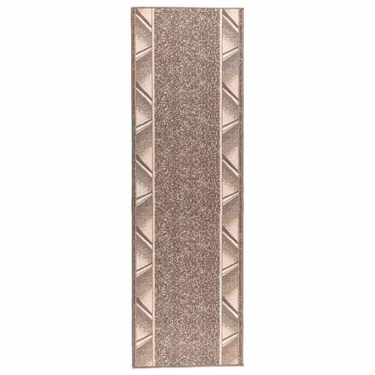 Alfombra Runner vidaXL FLORNES de tejido gris topo en polipropileno para pasillos