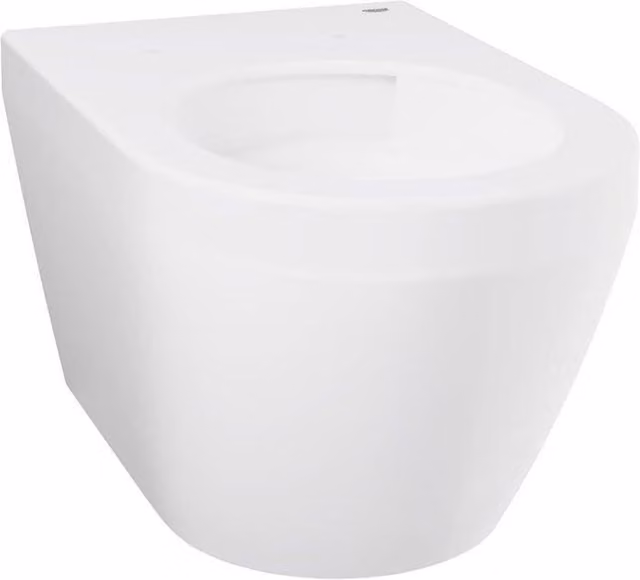 Inodoro suspendido compacto Grohe Euro Ceramic en porcelana blanca sin reborde con fijación oculta