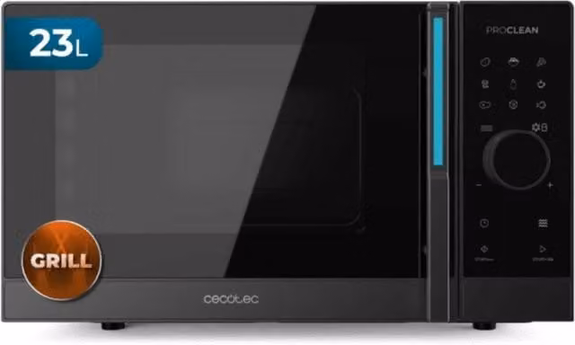 Microondas Cecotec Proclean 6120 con grill de 1000W y 23 l en color negro